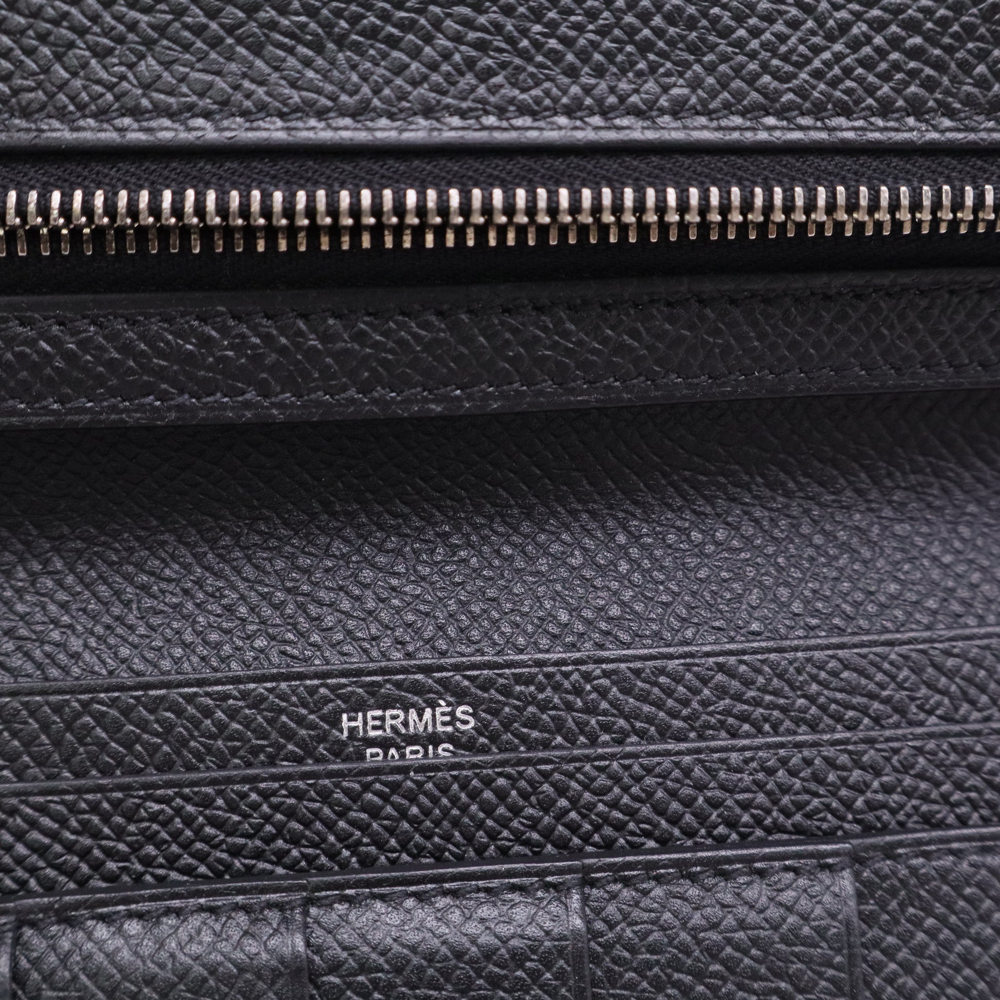 Hermès Black Epsom Leather Bearn Bi-Fold Wallet twins LDJ3377