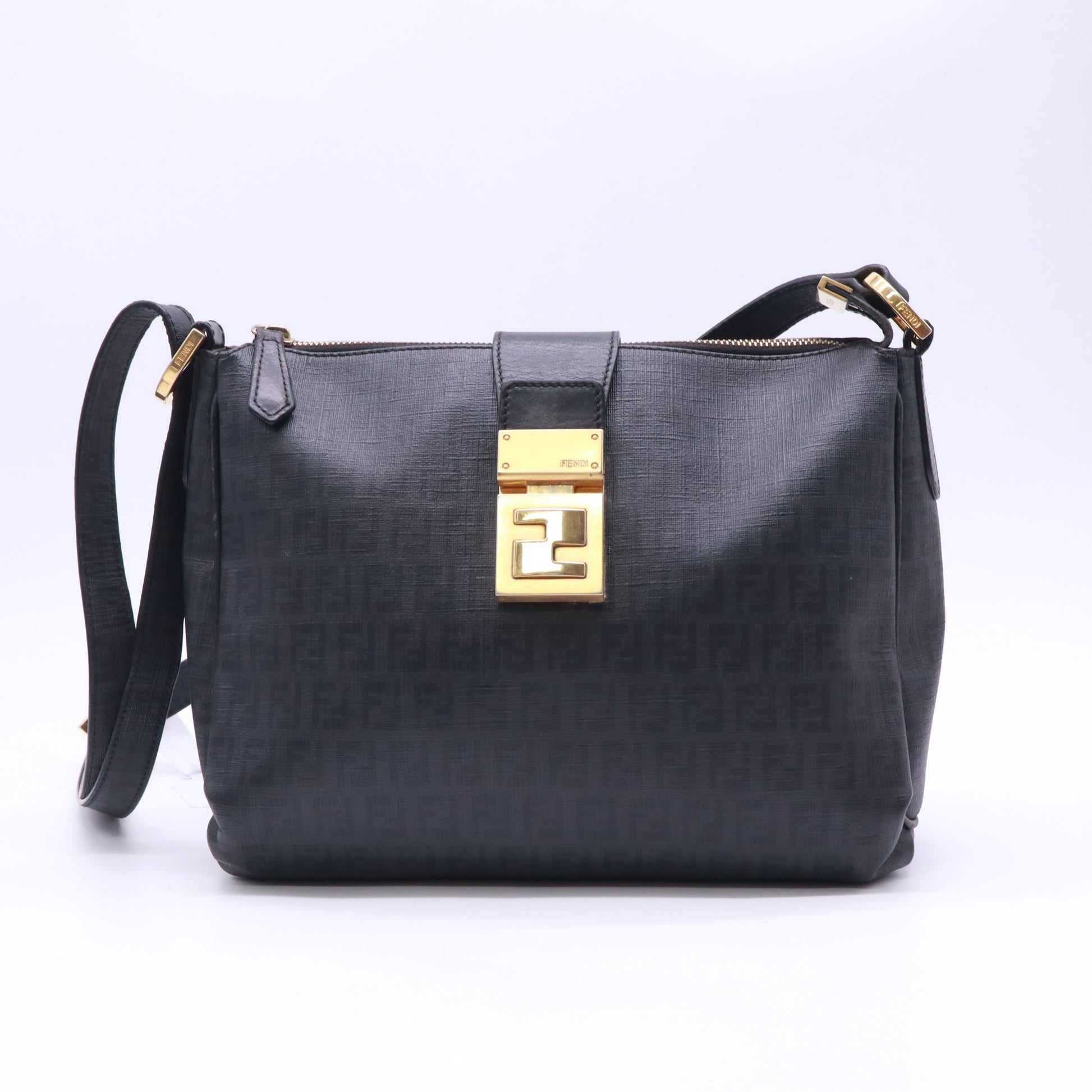 Fendi Zucchino Mamma Forever Flap Shoulder Bag B23537