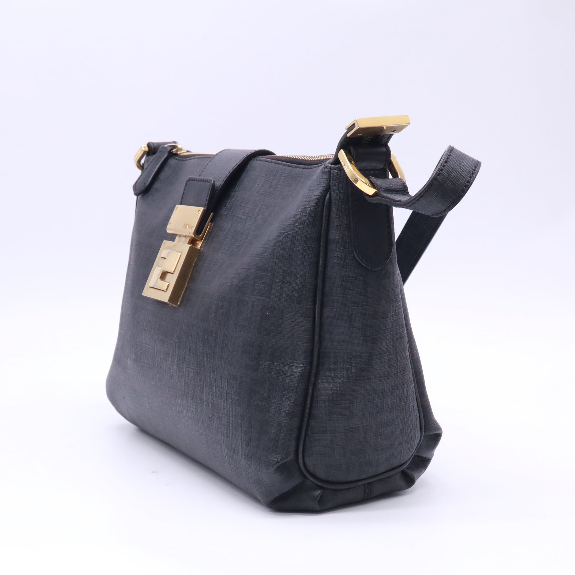 Fendi Zucchino Mamma Forever Flap Shoulder Bag B23537