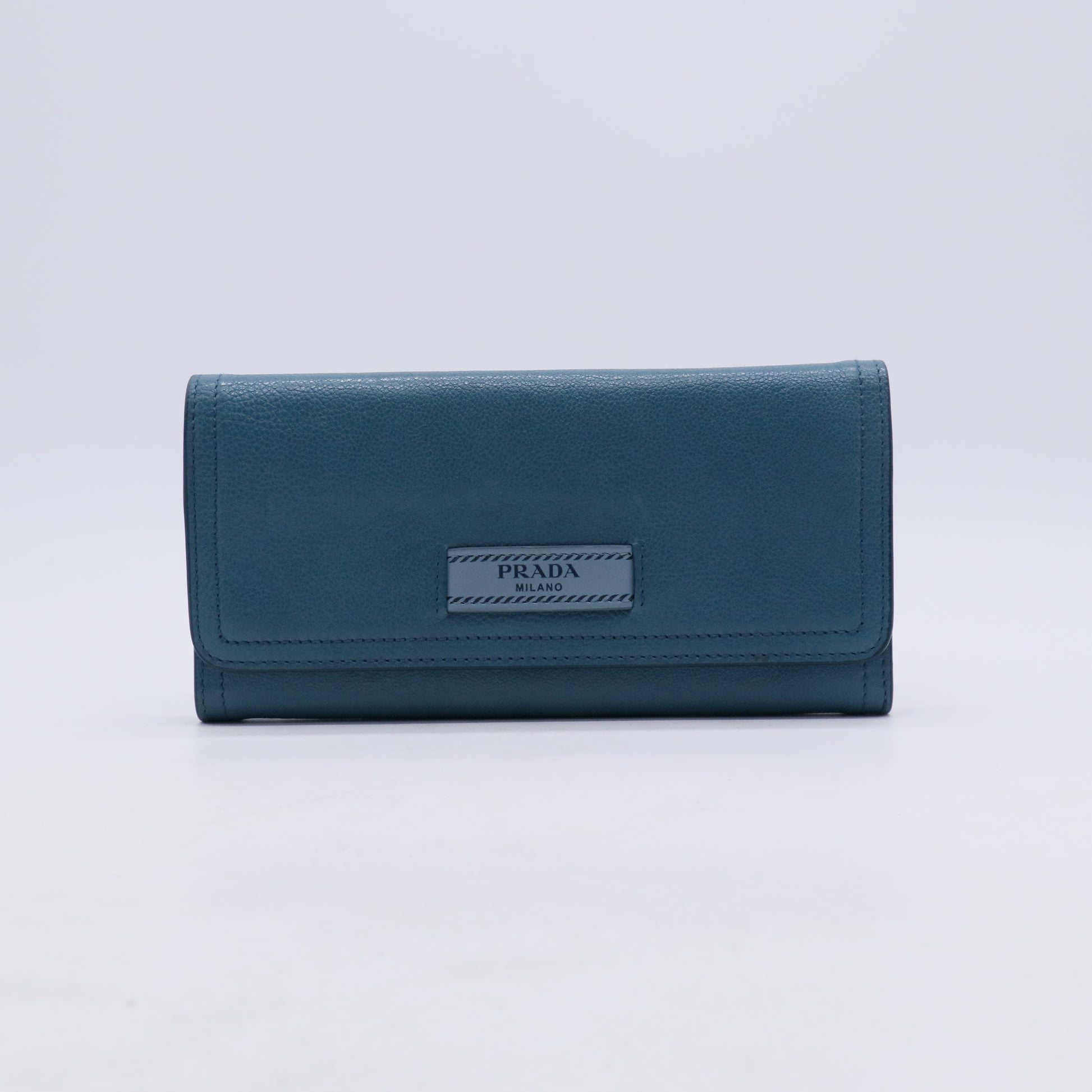 Prada Etiquette Glace Calf Leather Continental Wallet W21091