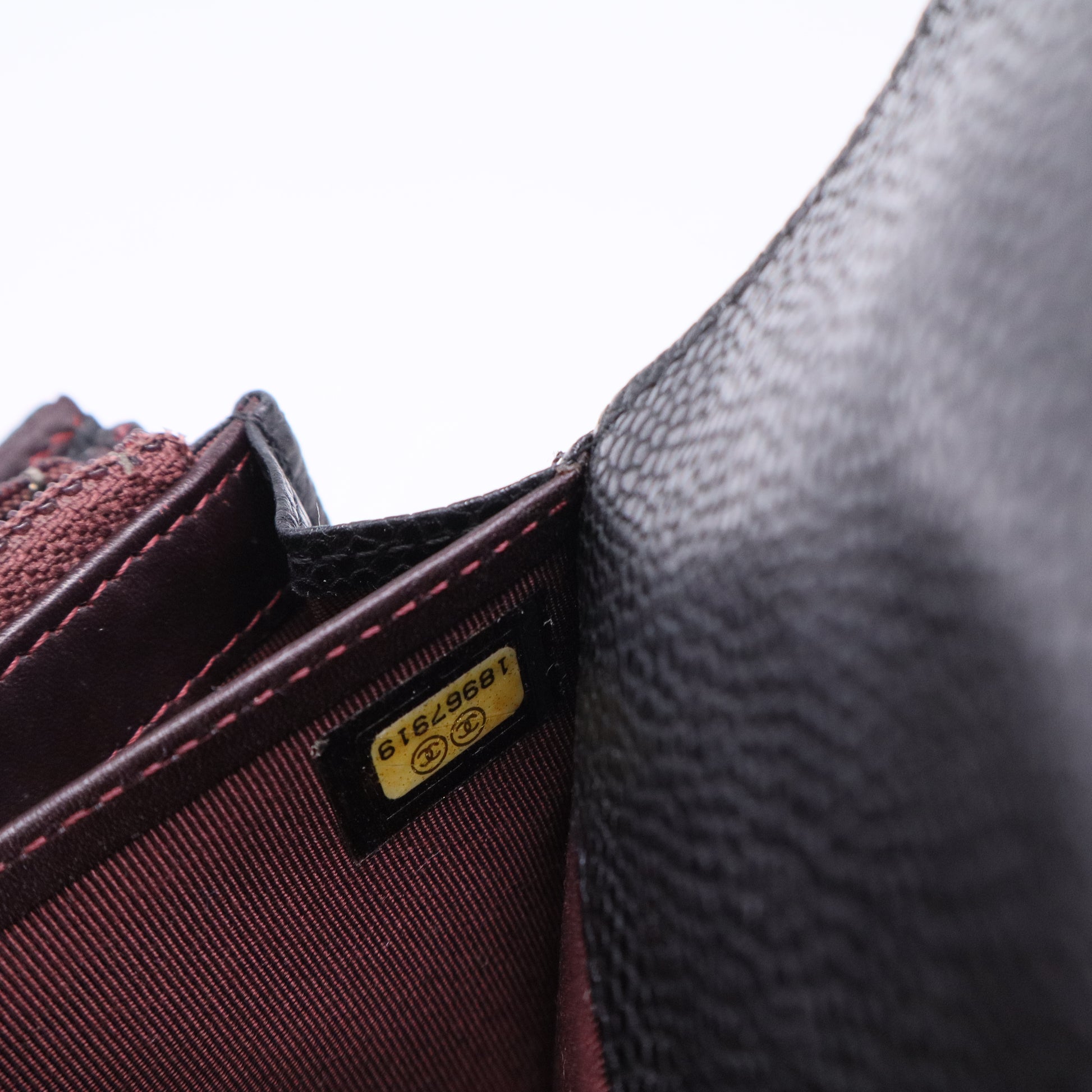 Chanel Black Quilted Caviar Leather L-Gusset Flap Wallet twins LDJ3378