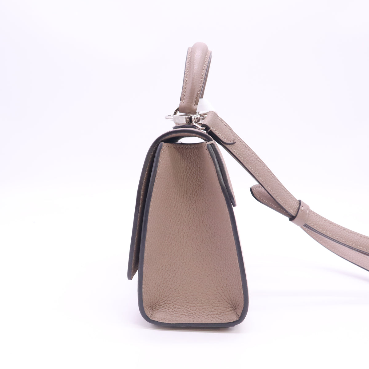 Moynat Rejane Bb Grained Calfskin Grey Twins B24639