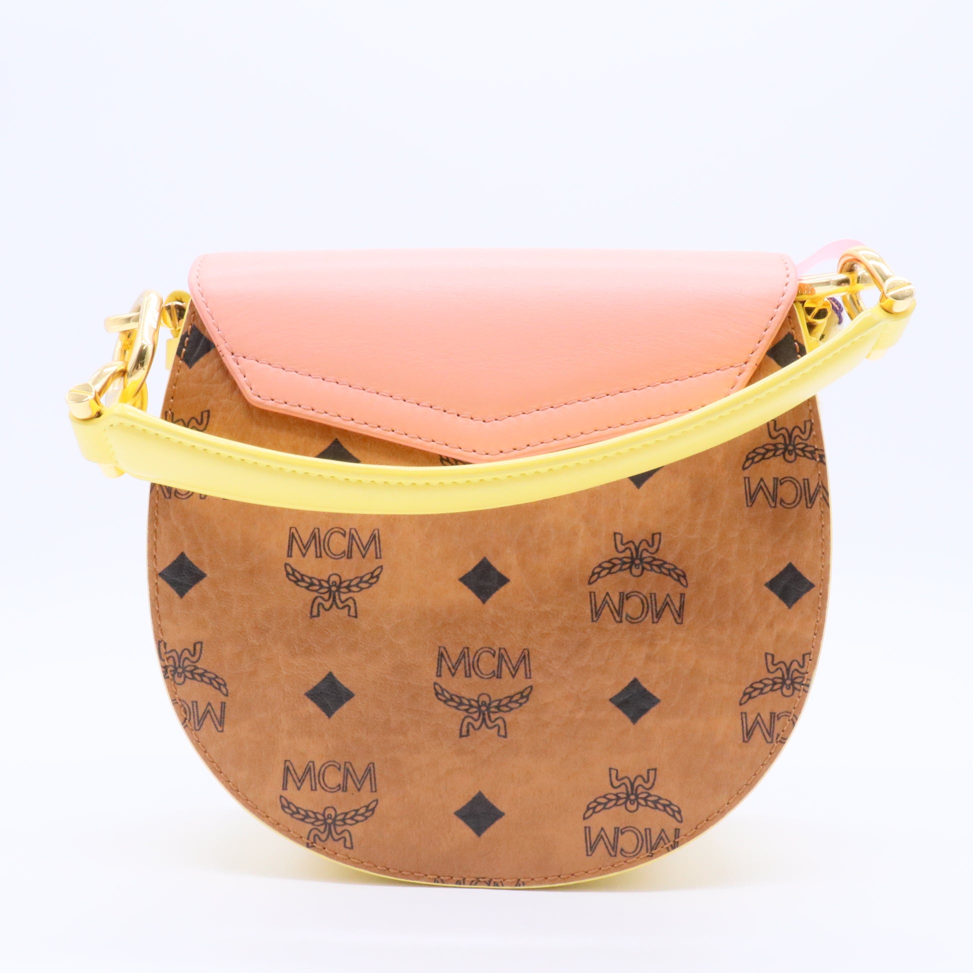 MCM Tracy Half Moon Crossbody Bag in Visetos twins