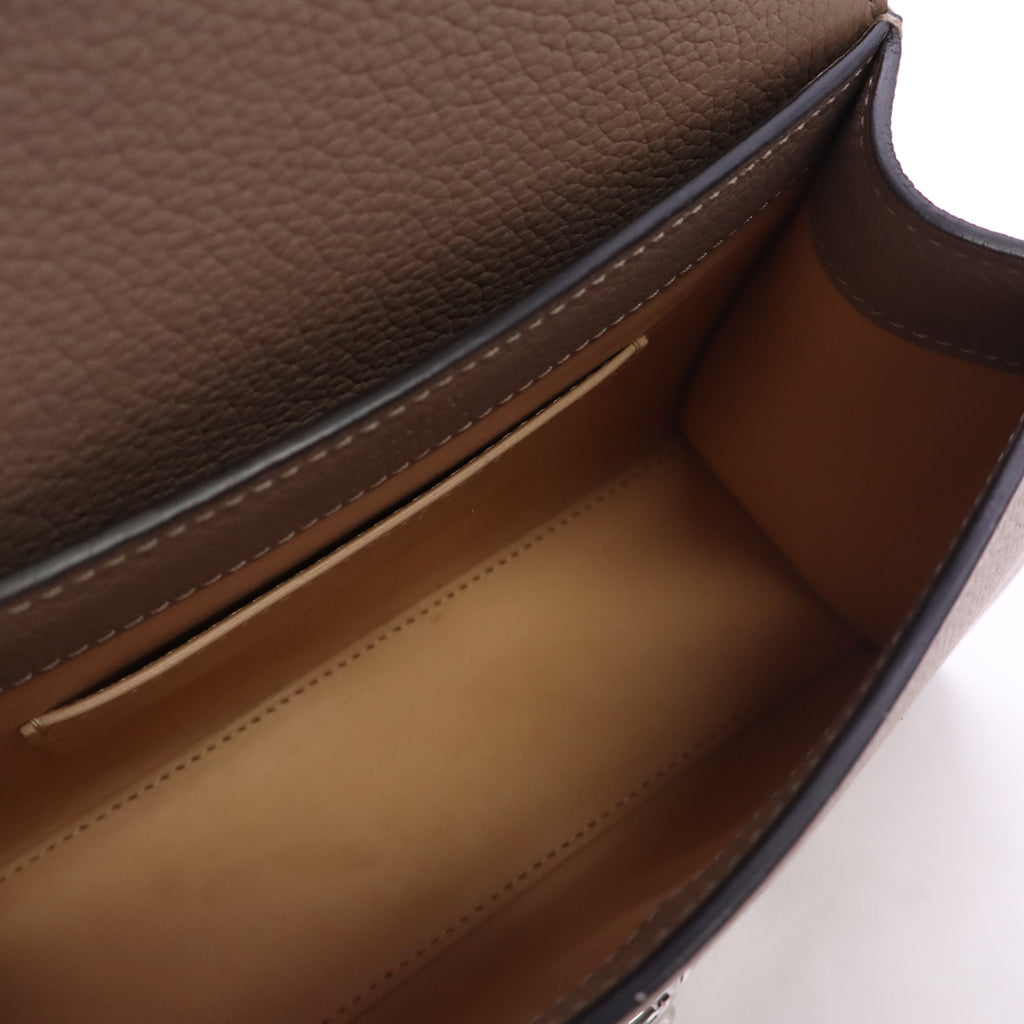 Moynat Rejane Bb Grained Calfskin Grey Twins B24639