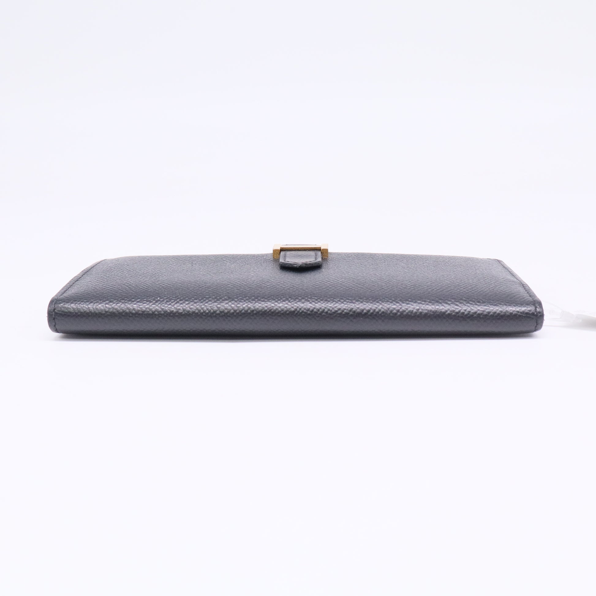Hermes Epsom Leather Palladium Plated Bearn Wallet twins LDJ3376