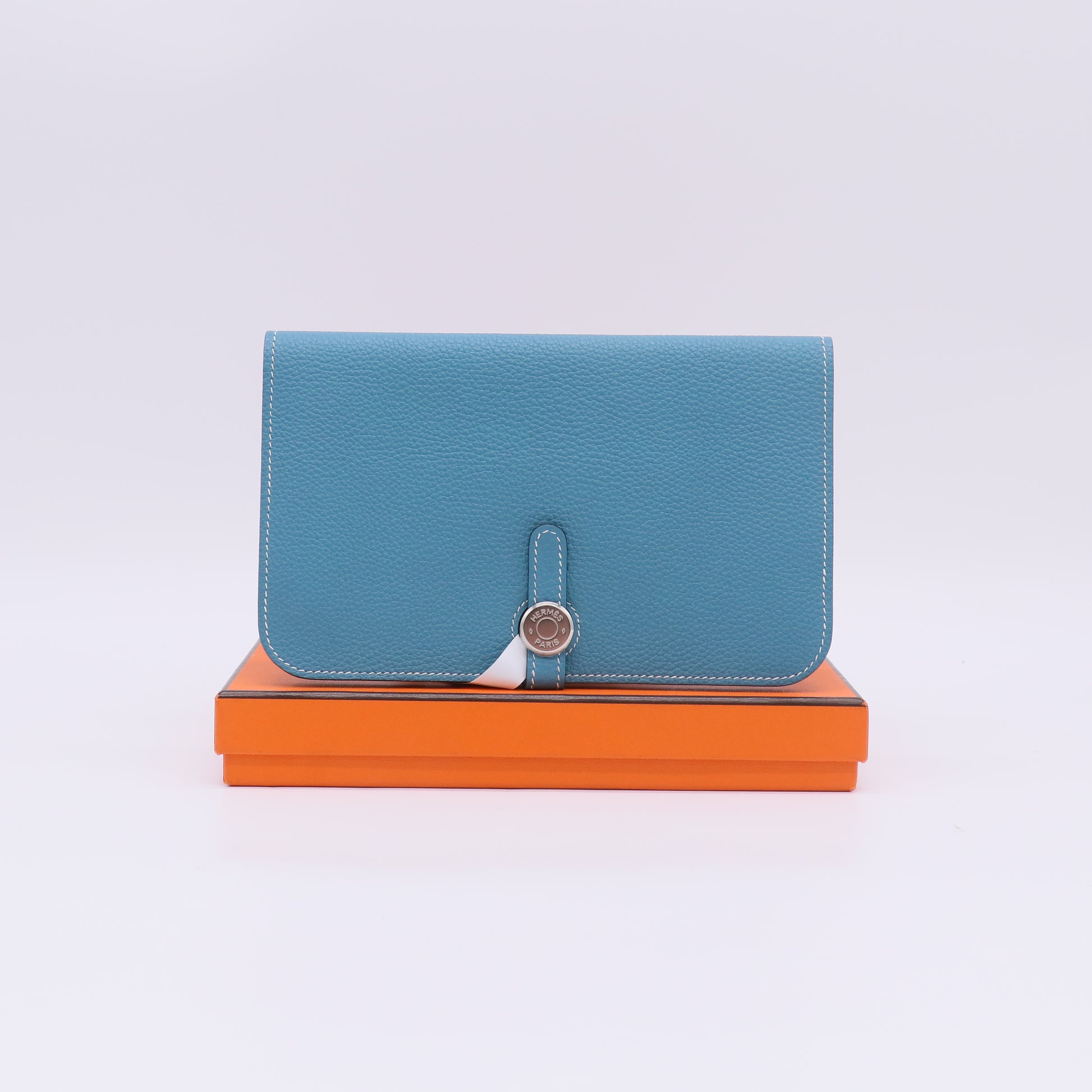 Togo Dogon Duo Wallet Blue Jean W22850