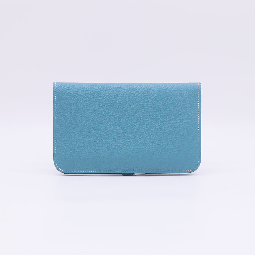 Togo Dogon Duo Wallet Blue Jean W22850