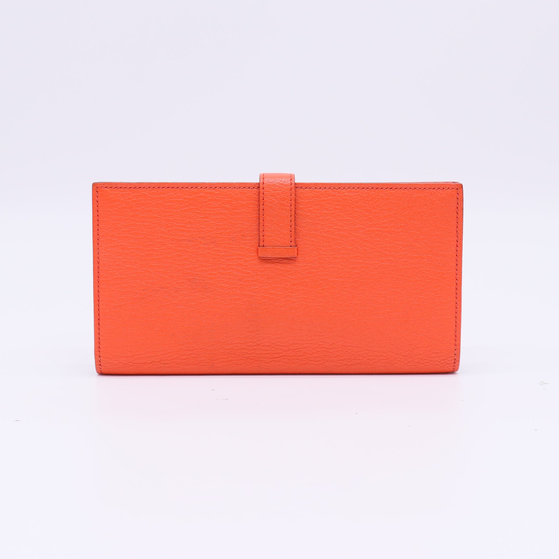 Hermès Béarn Soufflet Wallet in Feu Orange W22408