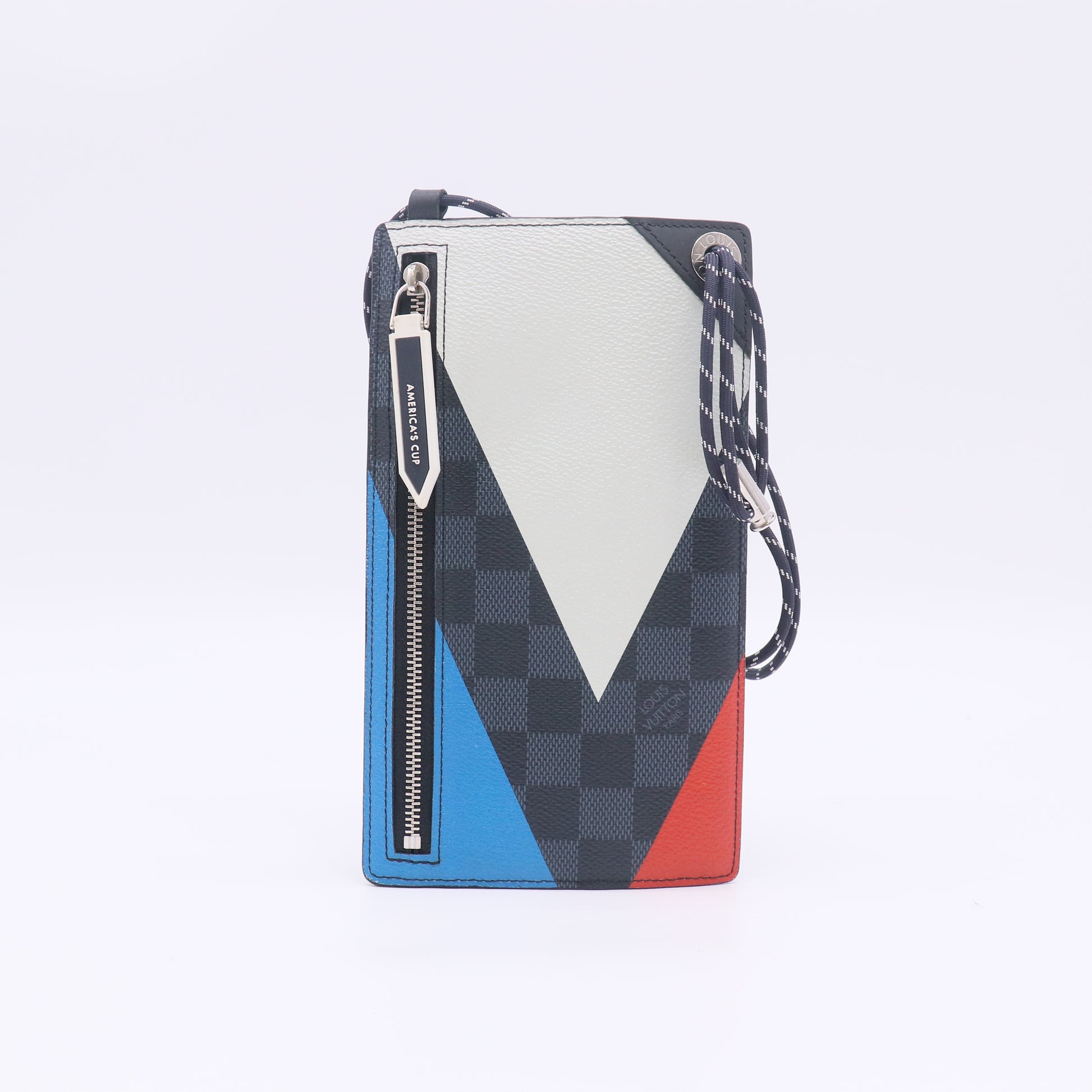 Louis Vuitton Damier Cobalt America's Cup Regatta Ribbon iPhone Pochette W22792
