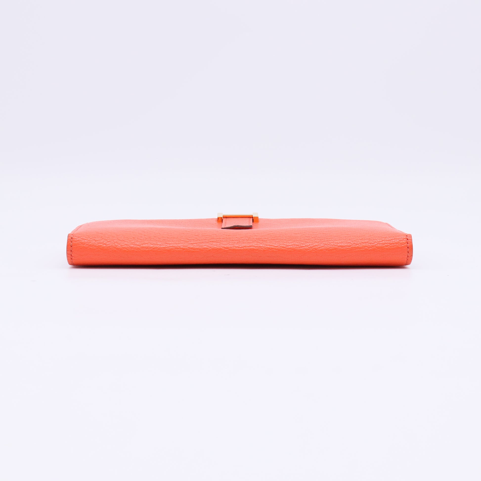 Hermès Béarn Soufflet Wallet in Feu Orange W22408