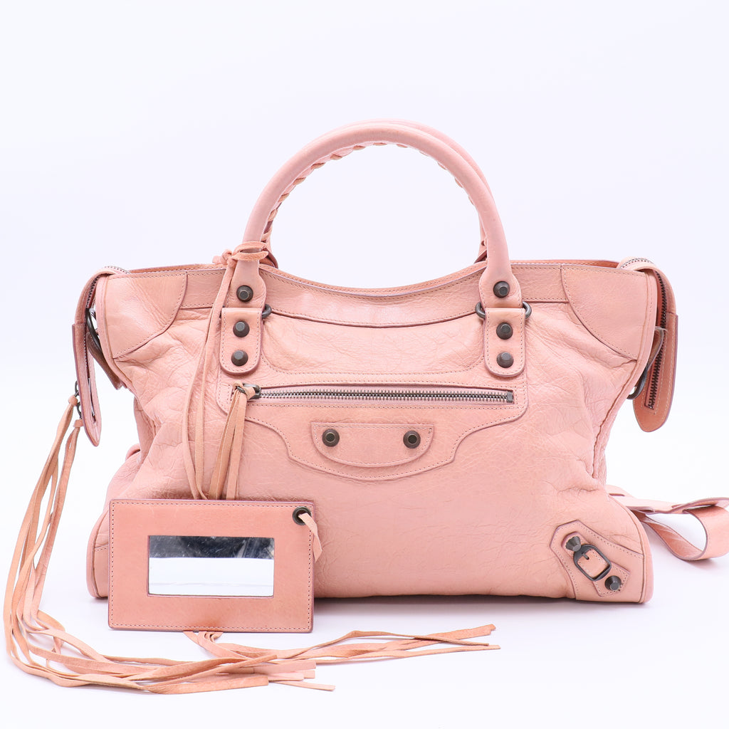 Balenciaga Handbag Pink Leather  Twins