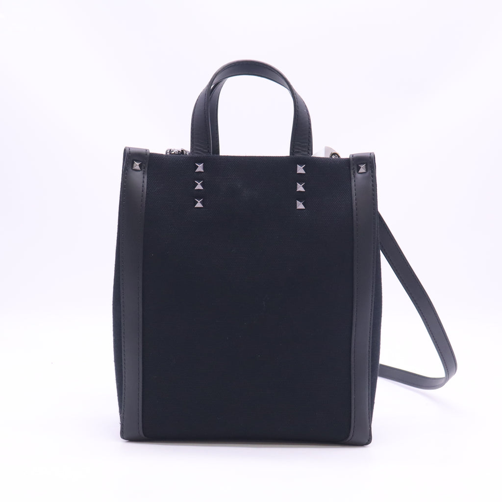 Valentino Garavani Rockstud Canvas Shopper Bag Twins  B24733