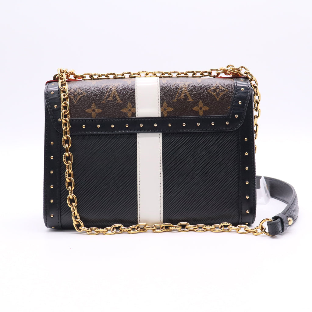 Louis Vuitton Twist Handbag Studded Epi Leather and Monogram Canvas MM b12414
