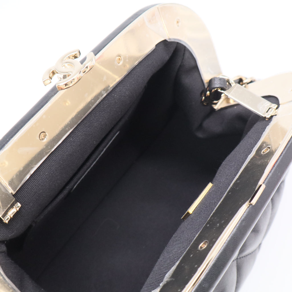 Quilted CC Kisslock Clutch bag twins LDJ3364