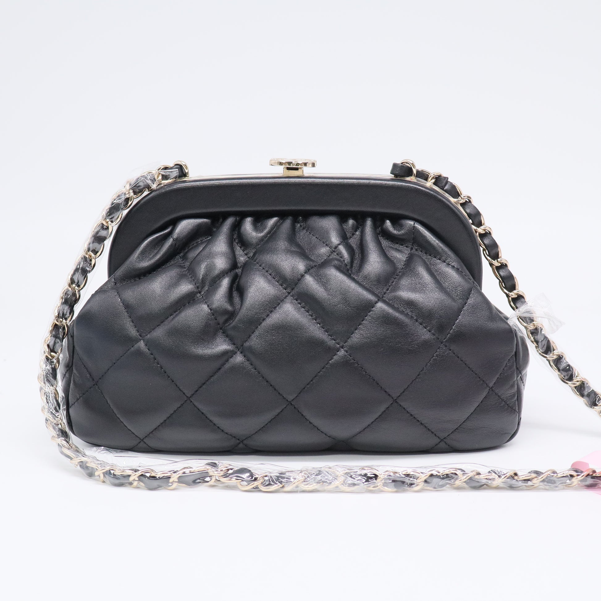 Quilted CC Kisslock Clutch bag twins LDJ3364