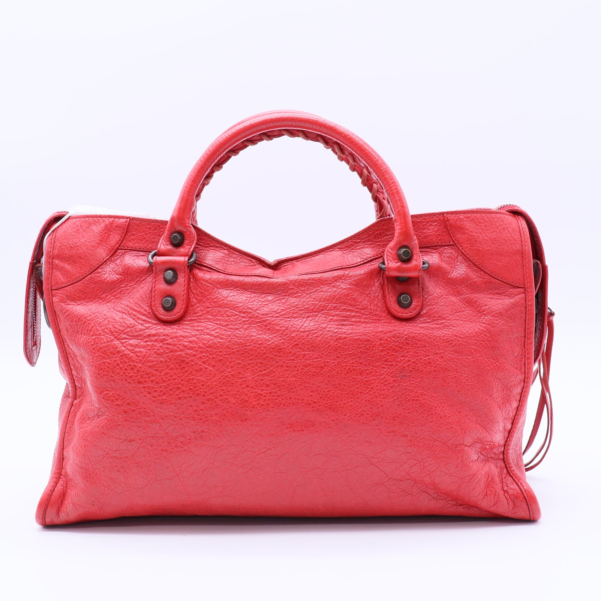 Balenciaga Motocross Classic City Shoulder Bag red Twins