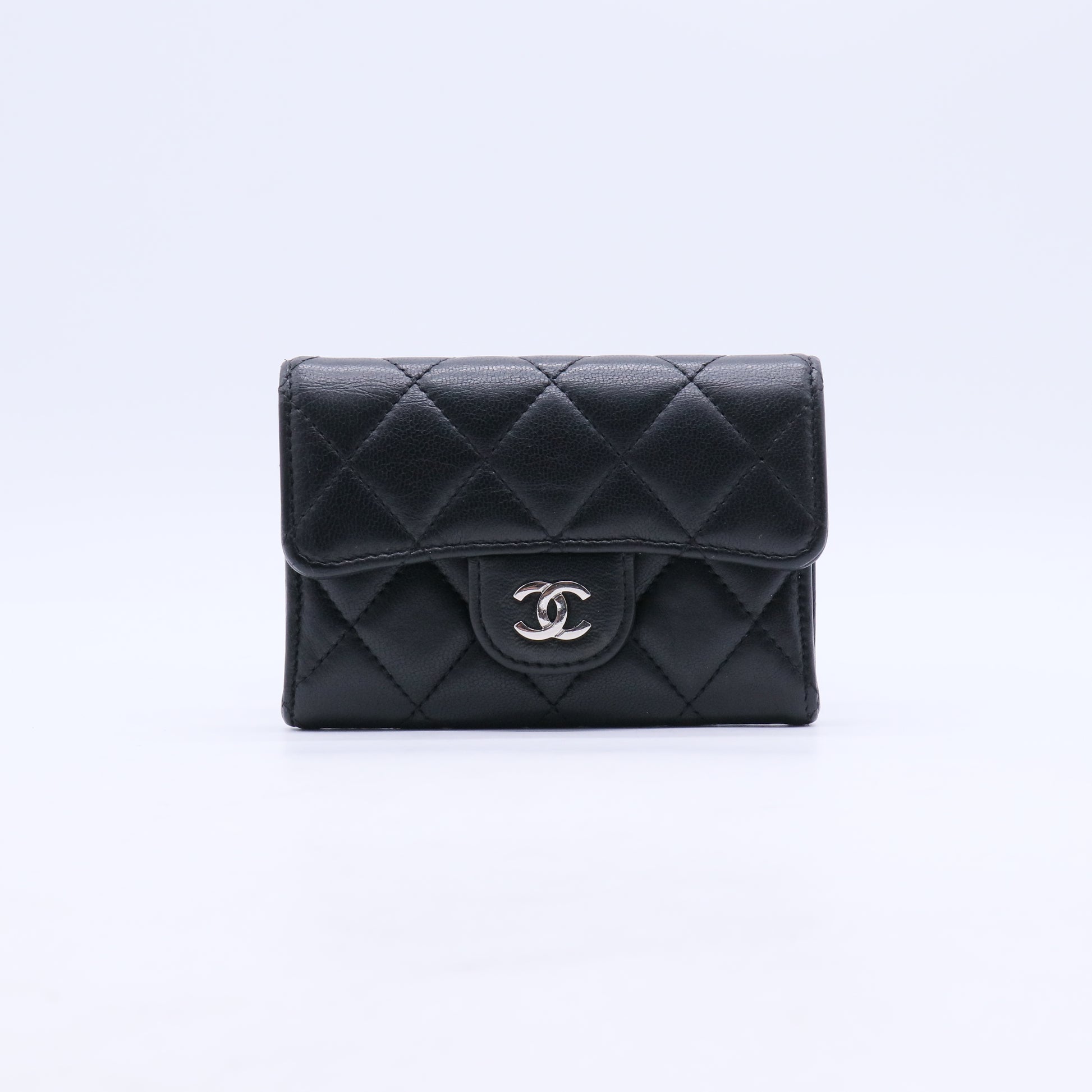 Chanel Classic Flap Card Holder (Grained Calfskin/Lambskin) W21229