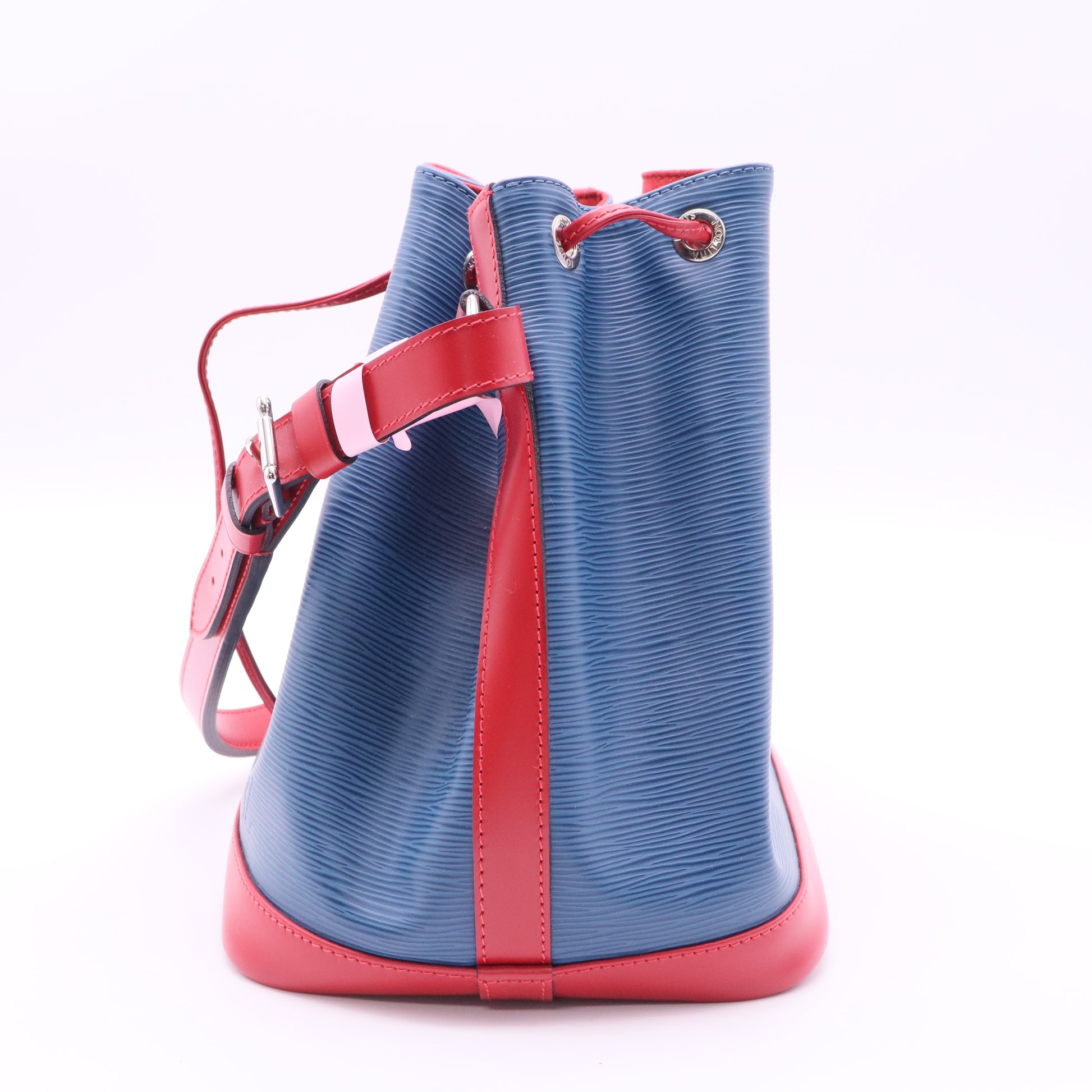 Bi-Color Saphir/Carmine Epi Leather Petit Noe Bag twins