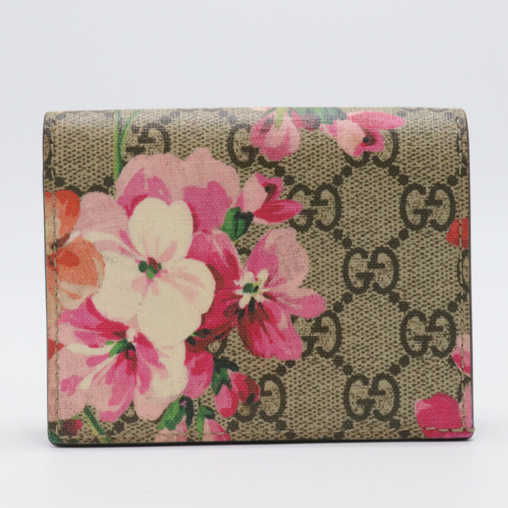 GG Supreme Monogram Blooms Card Case