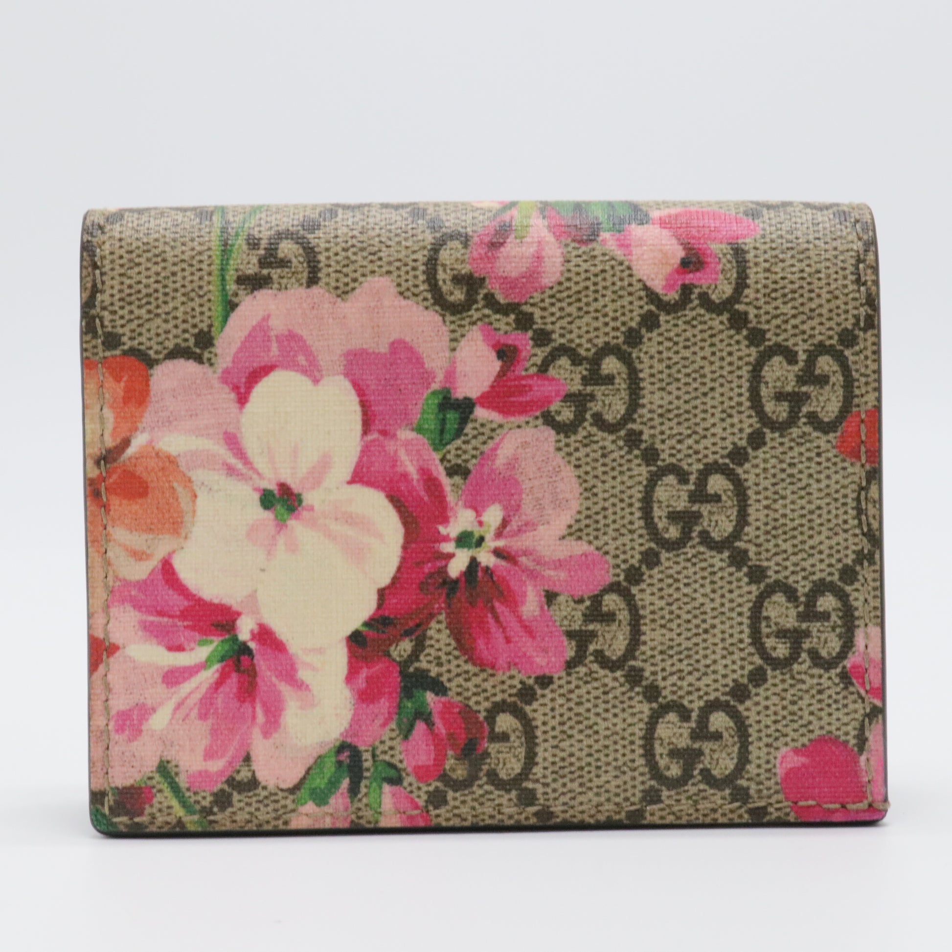 GG Supreme Monogram Blooms Card Case