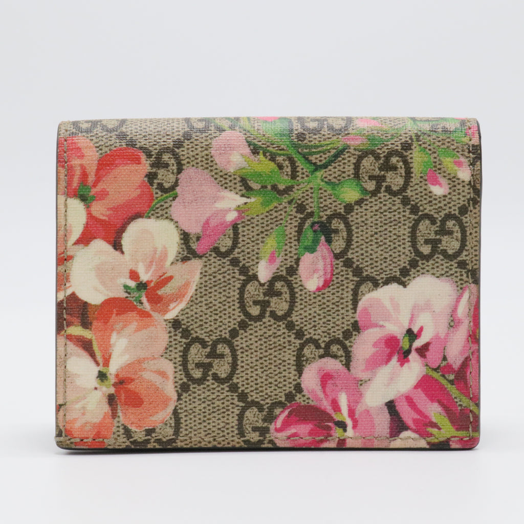 GG Supreme Monogram Blooms Card Case