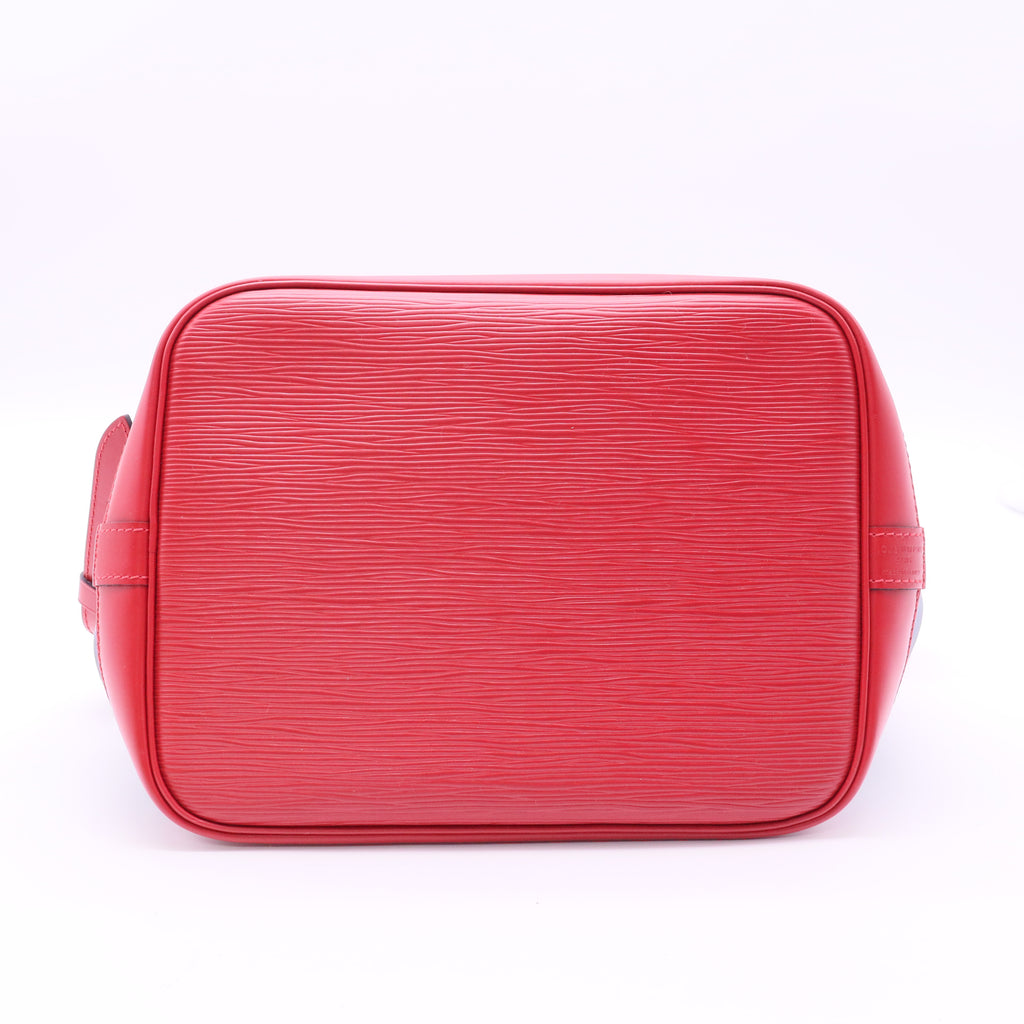 Bi-Color Saphir/Carmine Epi Leather Petit Noe Bag twins