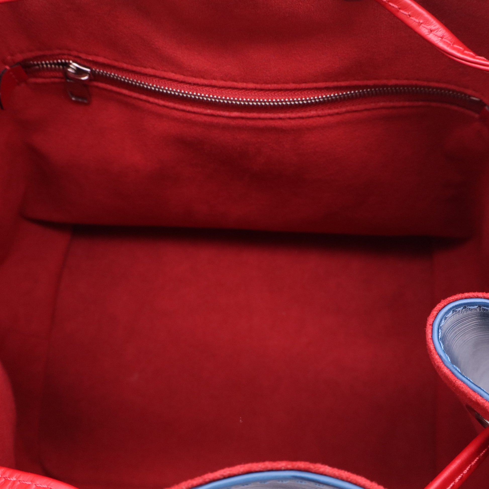 Bi-Color Saphir/Carmine Epi Leather Petit Noe Bag twins