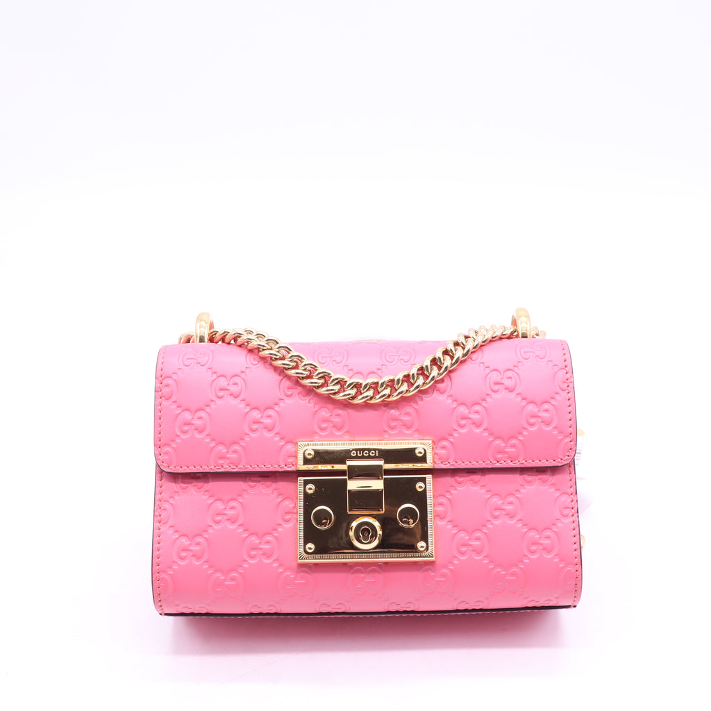 Gucci Padlock Shoulder Bag GG Coated Canvas and Leather Small twins B21420