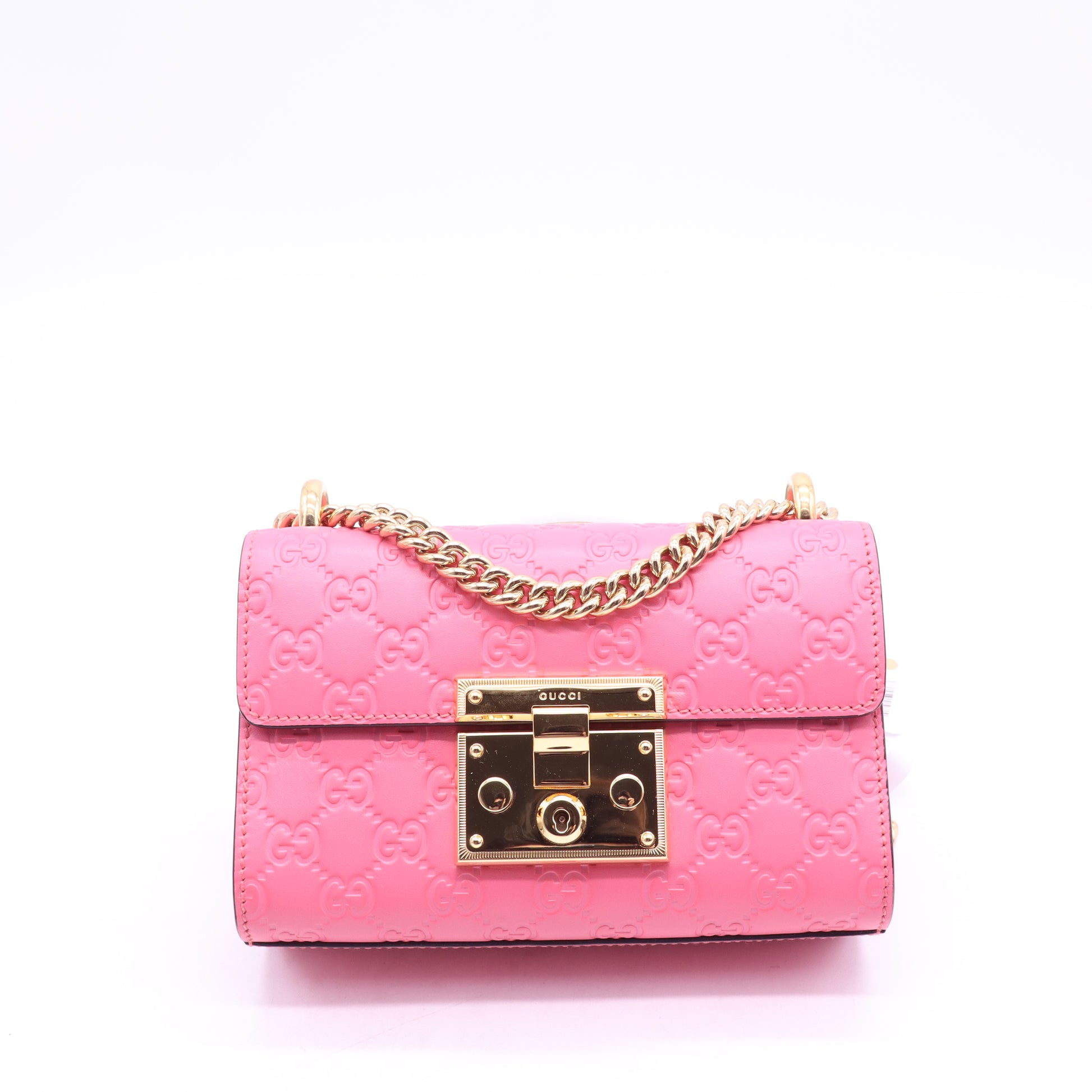 Gucci Padlock Shoulder Bag GG Coated Canvas and Leather Small twins B21420