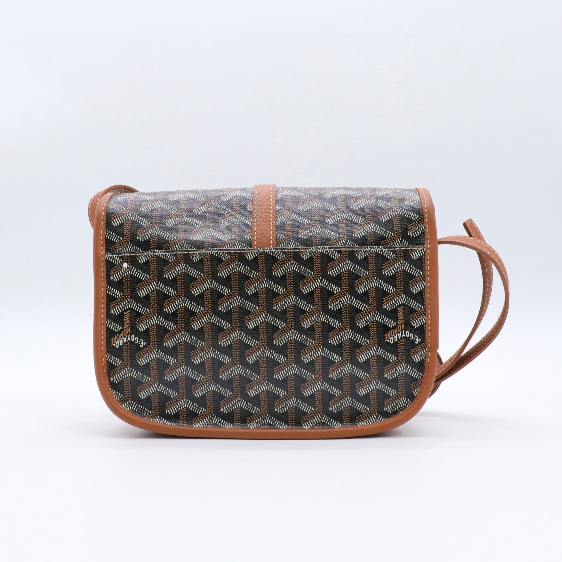 Goyardine Belvedere II PM Messenger Bag Black Gold twins