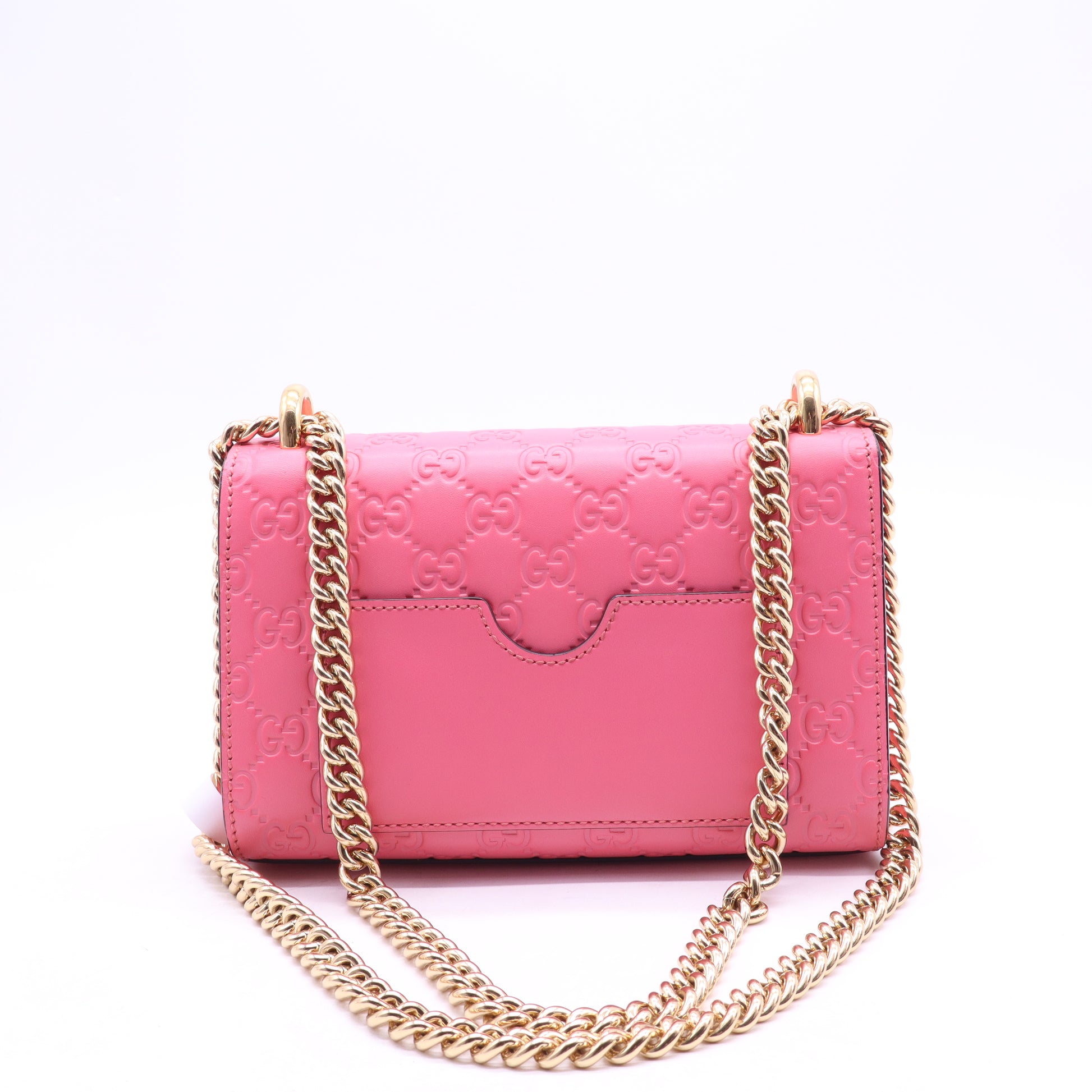Gucci Padlock Shoulder Bag GG Coated Canvas and Leather Small twins B21420