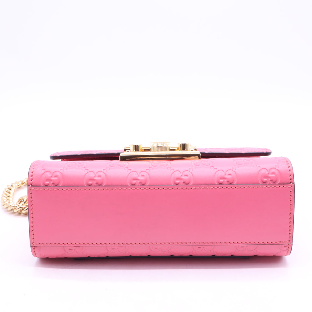 Gucci Padlock Shoulder Bag GG Coated Canvas and Leather Small twins B21420