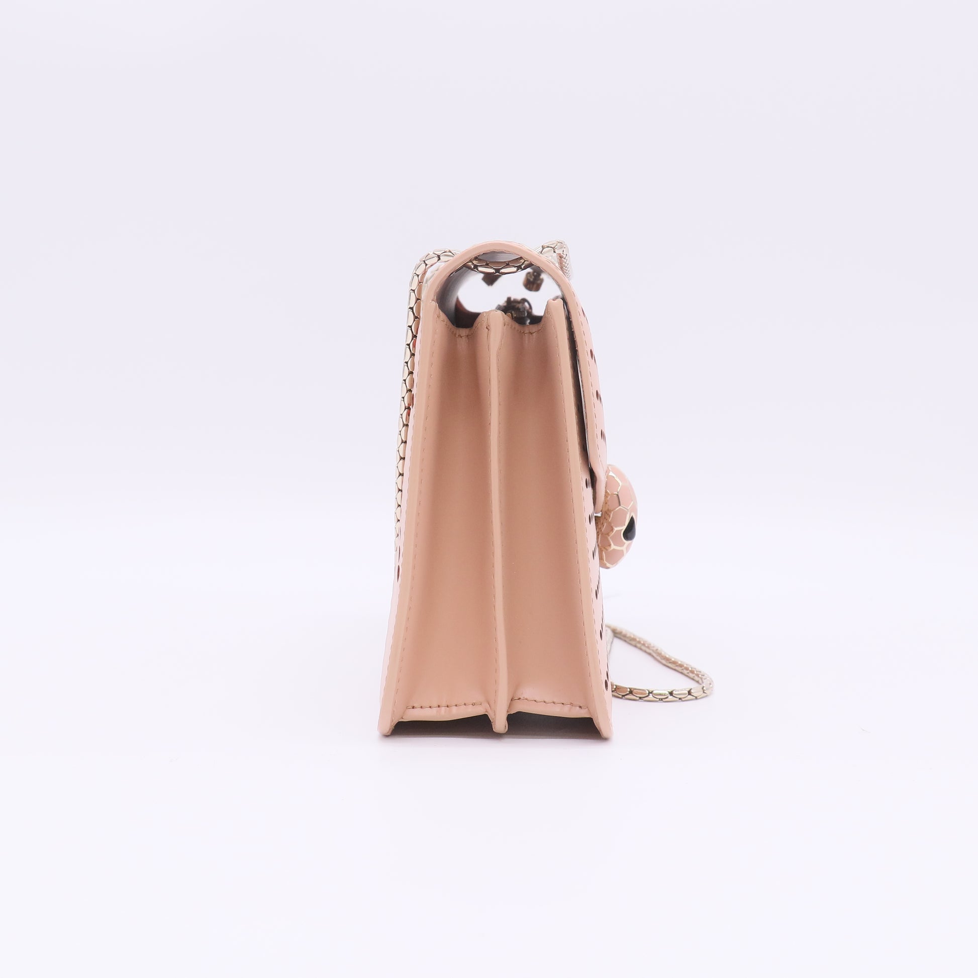 Calfskin Laser Cut Serpenti Forever Diamond Blast Sunshine Crossbody Bag Beige B23854