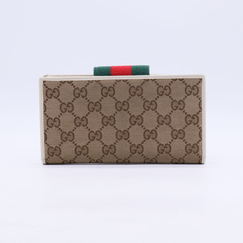 Gucci GG Canvas Vintage Web Continental Long Wallet W20844