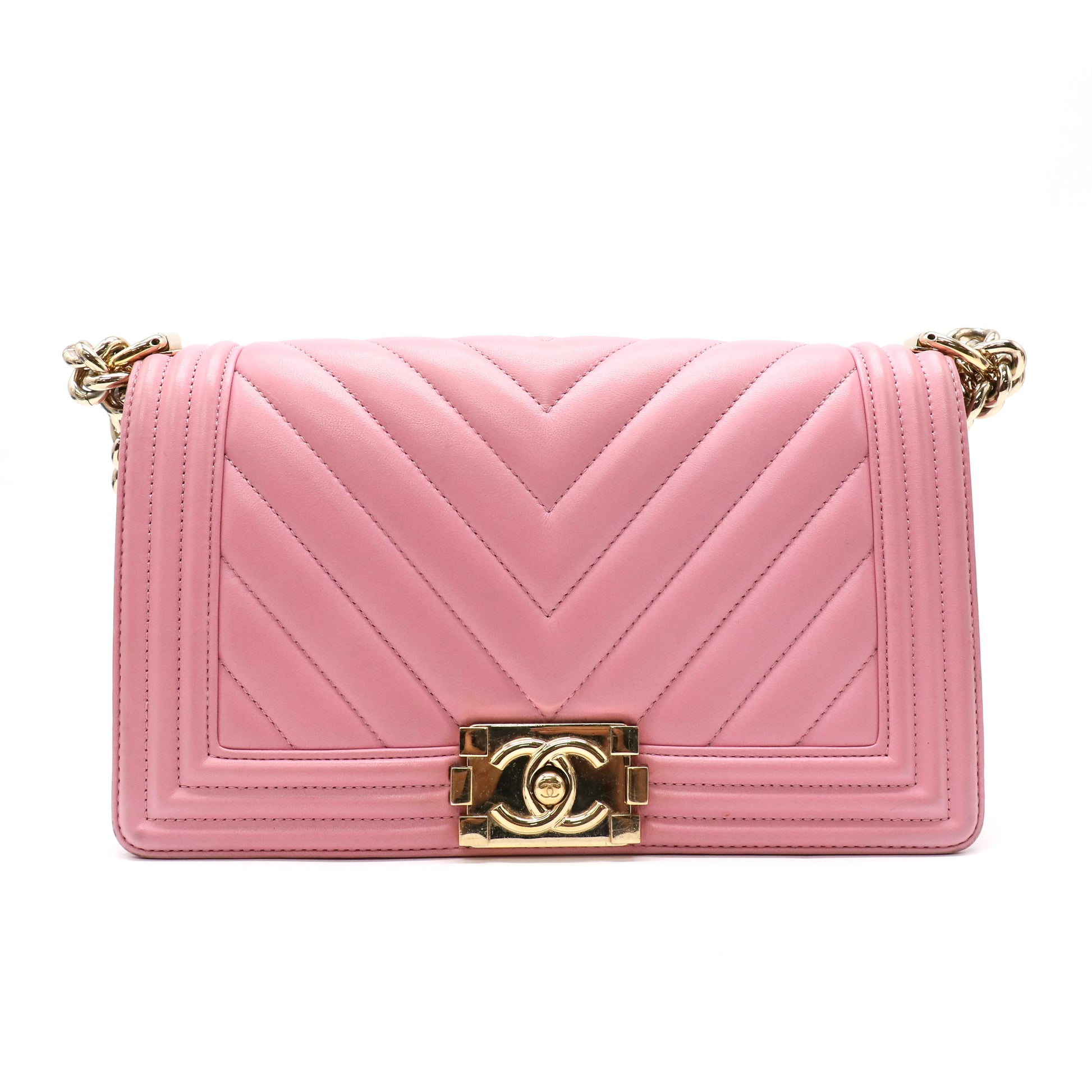 Chanel Boy Flap Bag Chevron Caviar Old Medium twins LDZ198