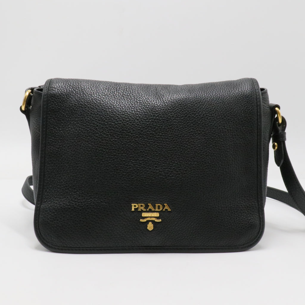 Vitello Phenix Crossbody Bag Black