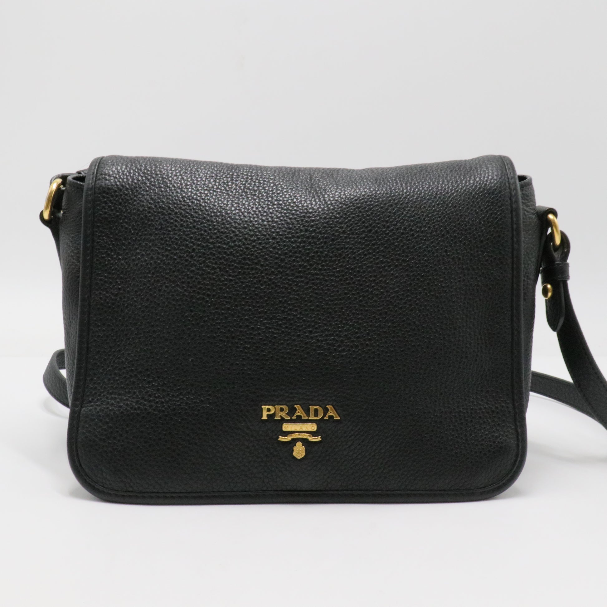 Vitello Phenix Crossbody Bag Black