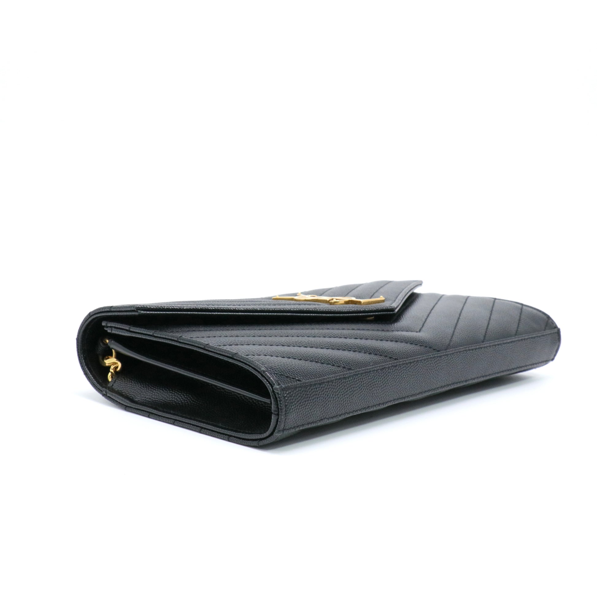 Bi-Fold Black Caviar Leather twins
