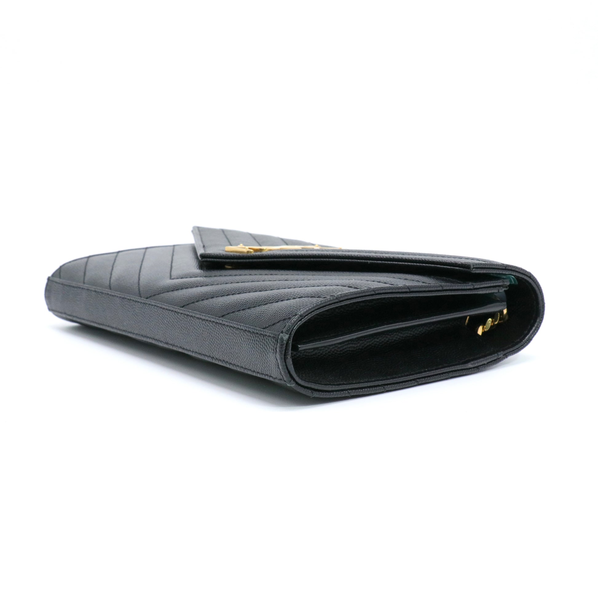 Bi-Fold Black Caviar Leather twins