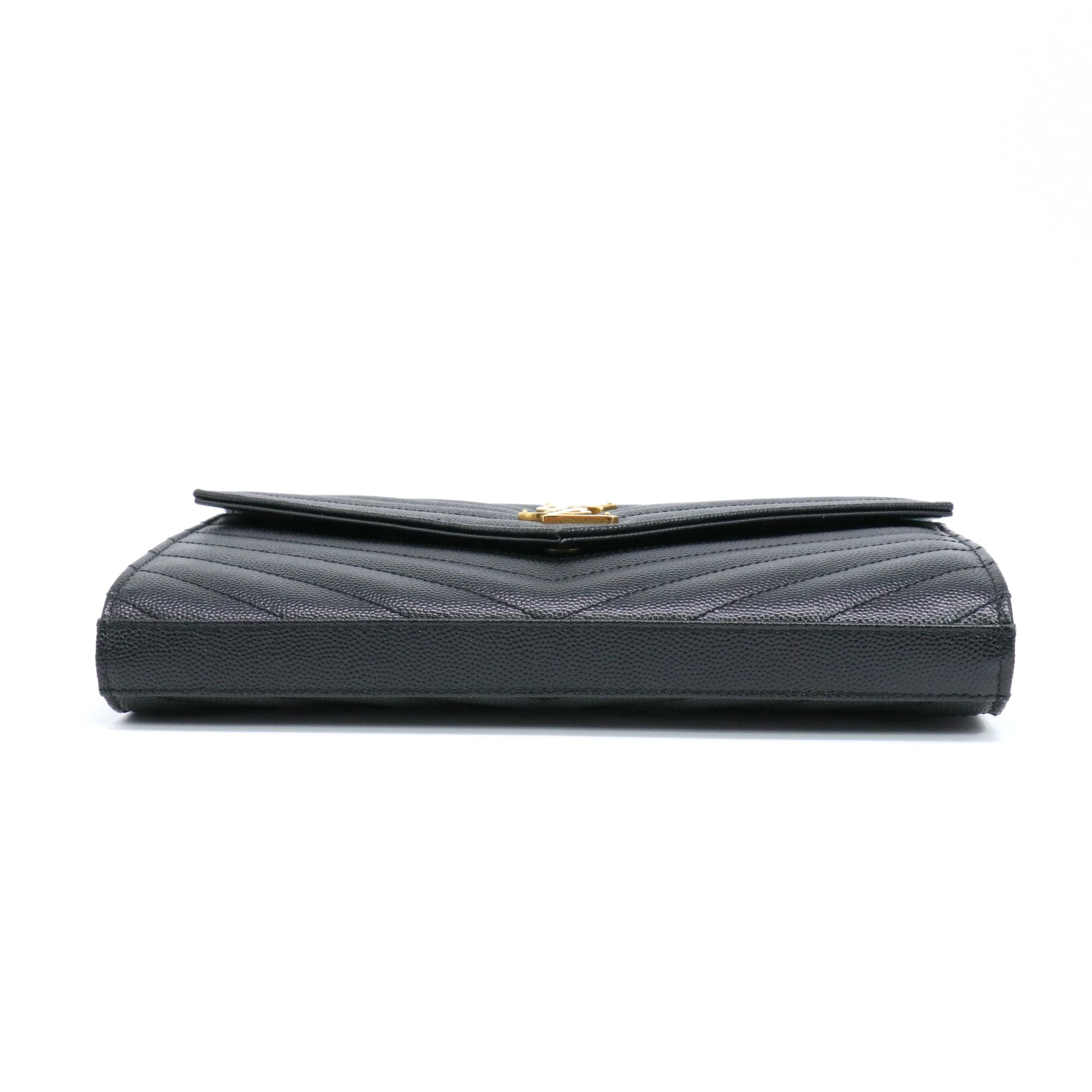Bi-Fold Black Caviar Leather twins