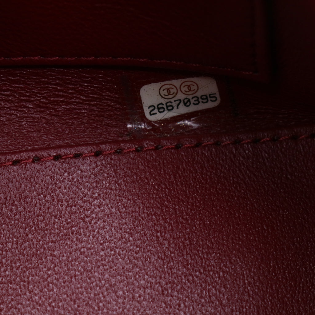 Chanel Matelasse Vanity Bag Dark red LeatherB21740