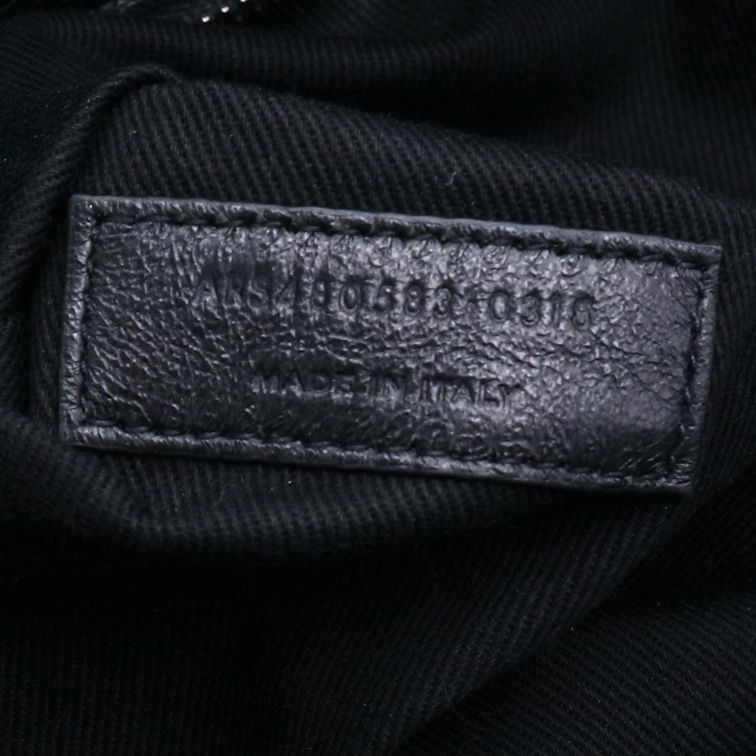 Grained Calfskin Sac De Jour Souple North South Tote Black twins