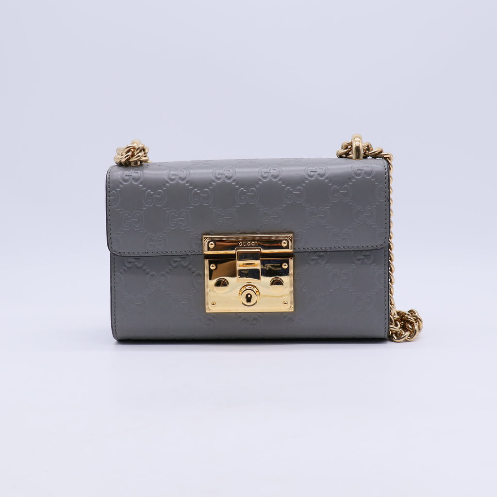 Padlock Shoulder Bag Guccissima Leather Small