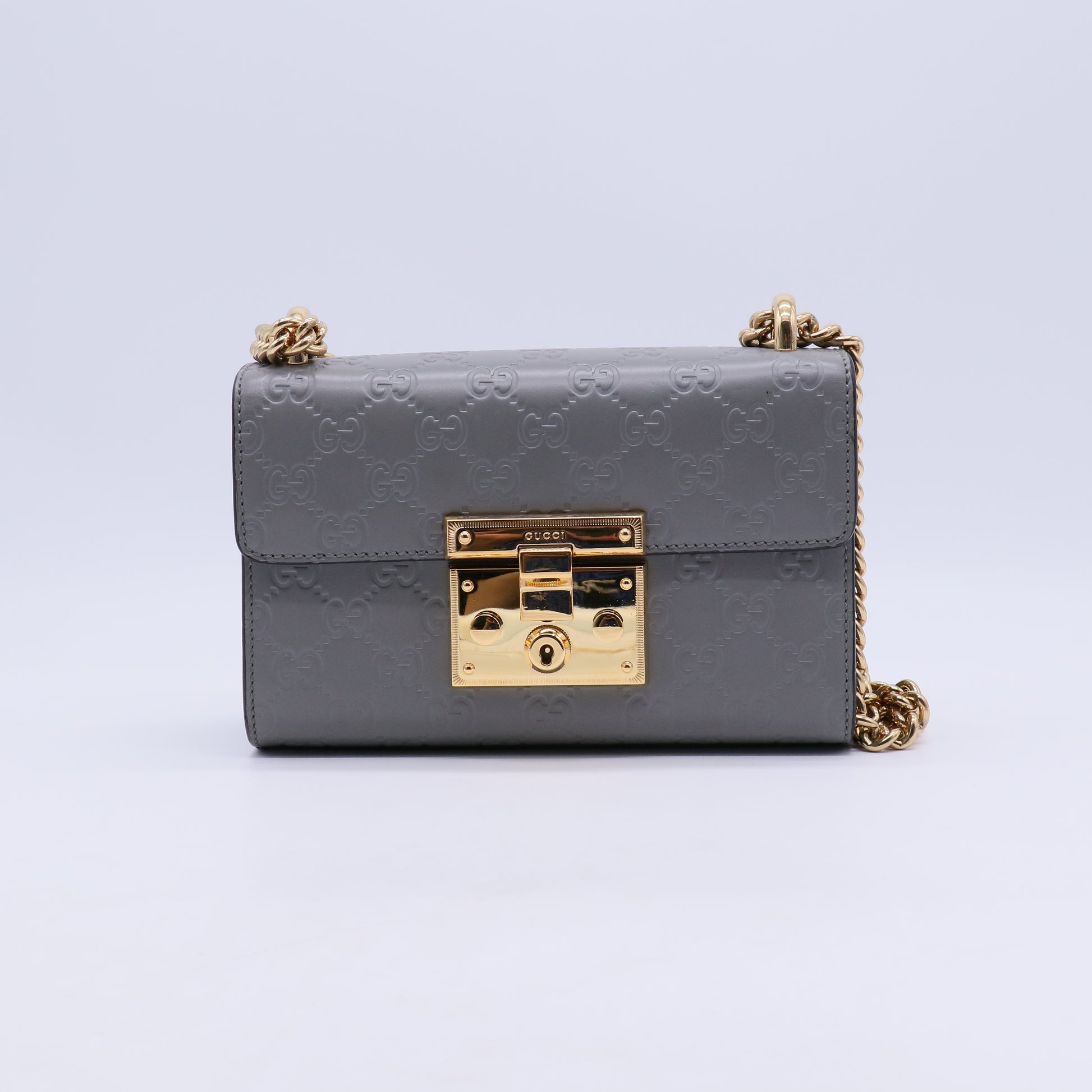 Padlock Shoulder Bag Guccissima Leather Small