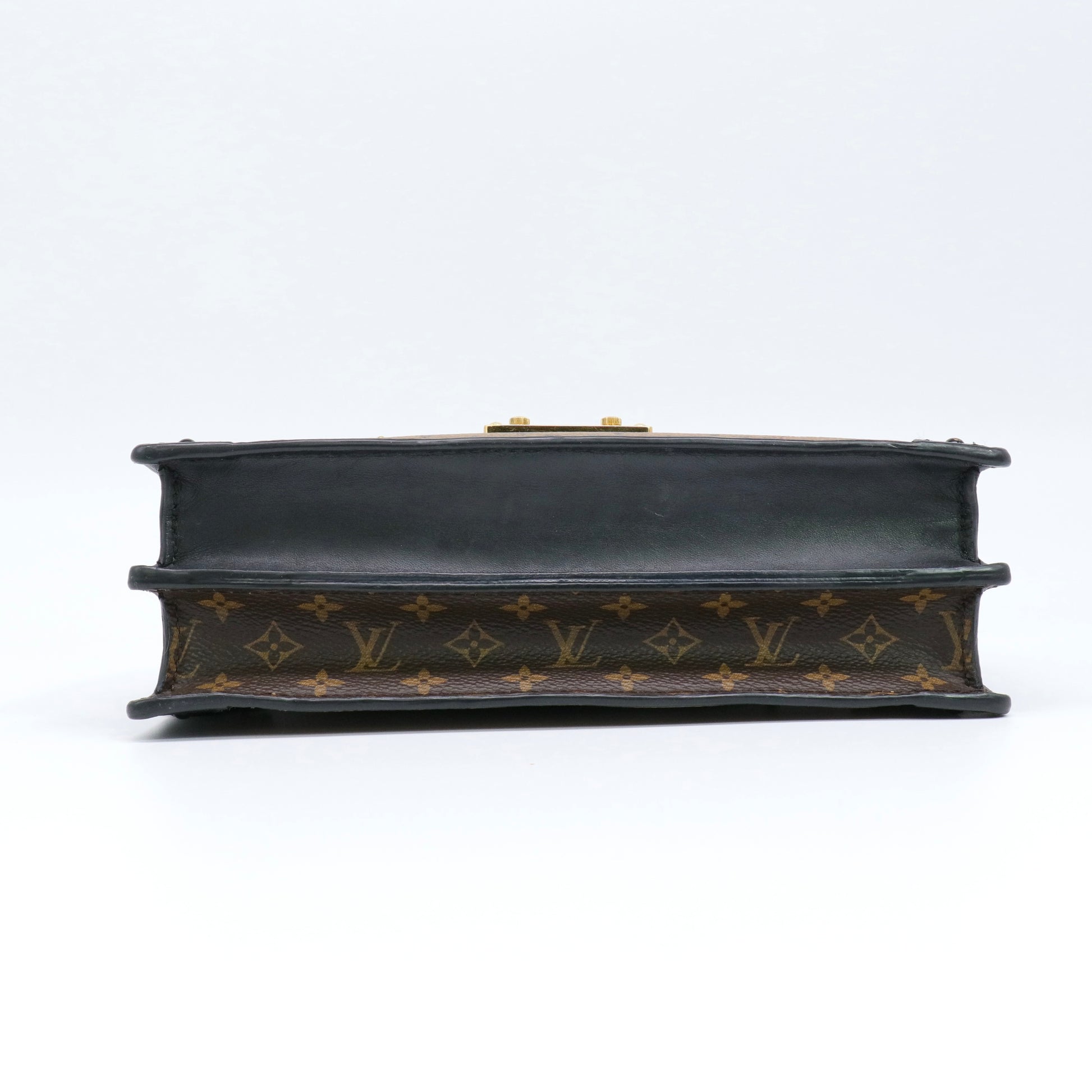 Reverse Monogram Trunk Clutch Black For Gisel