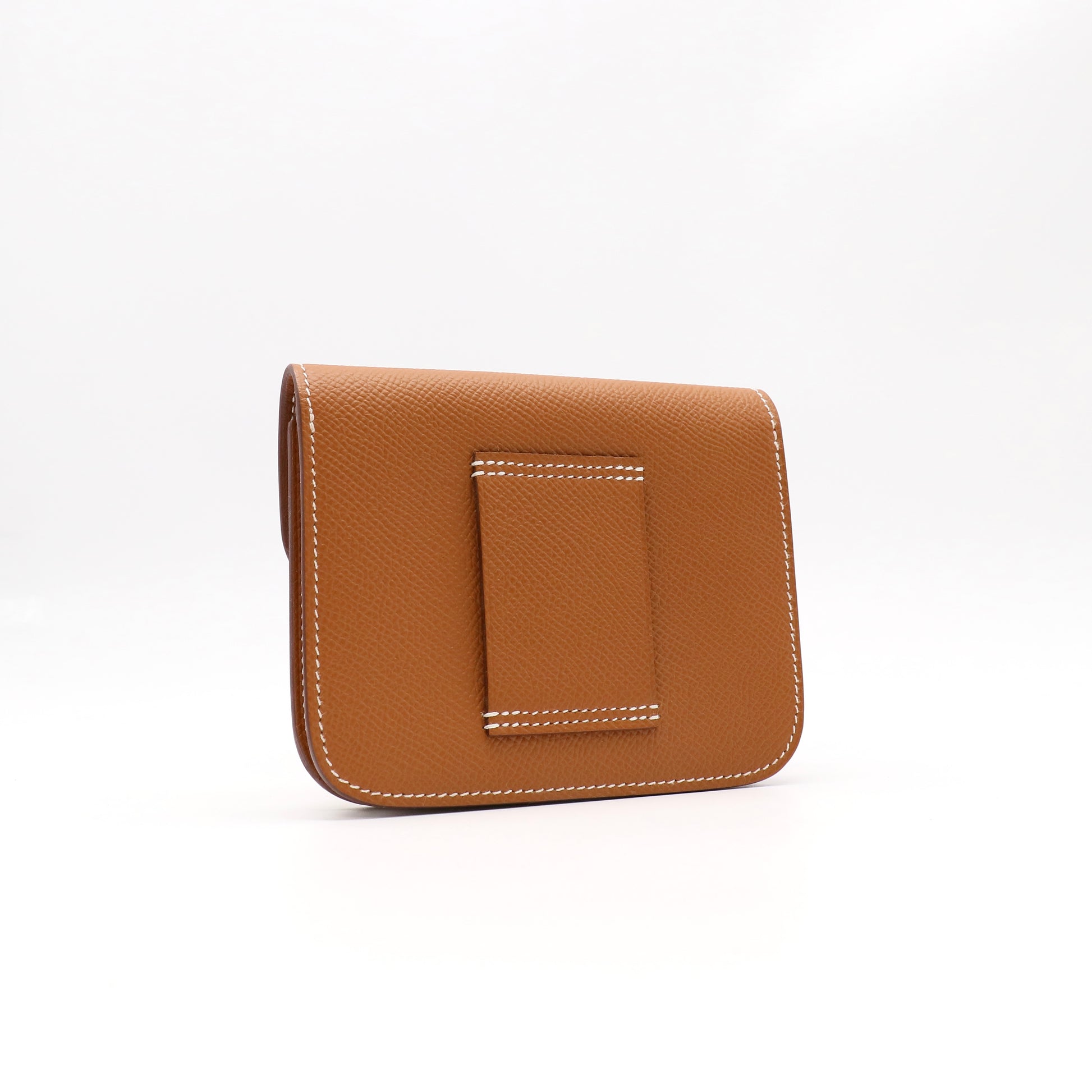 Hermes Evercolor Constance Slim Wallet Gold twins LDJ4848