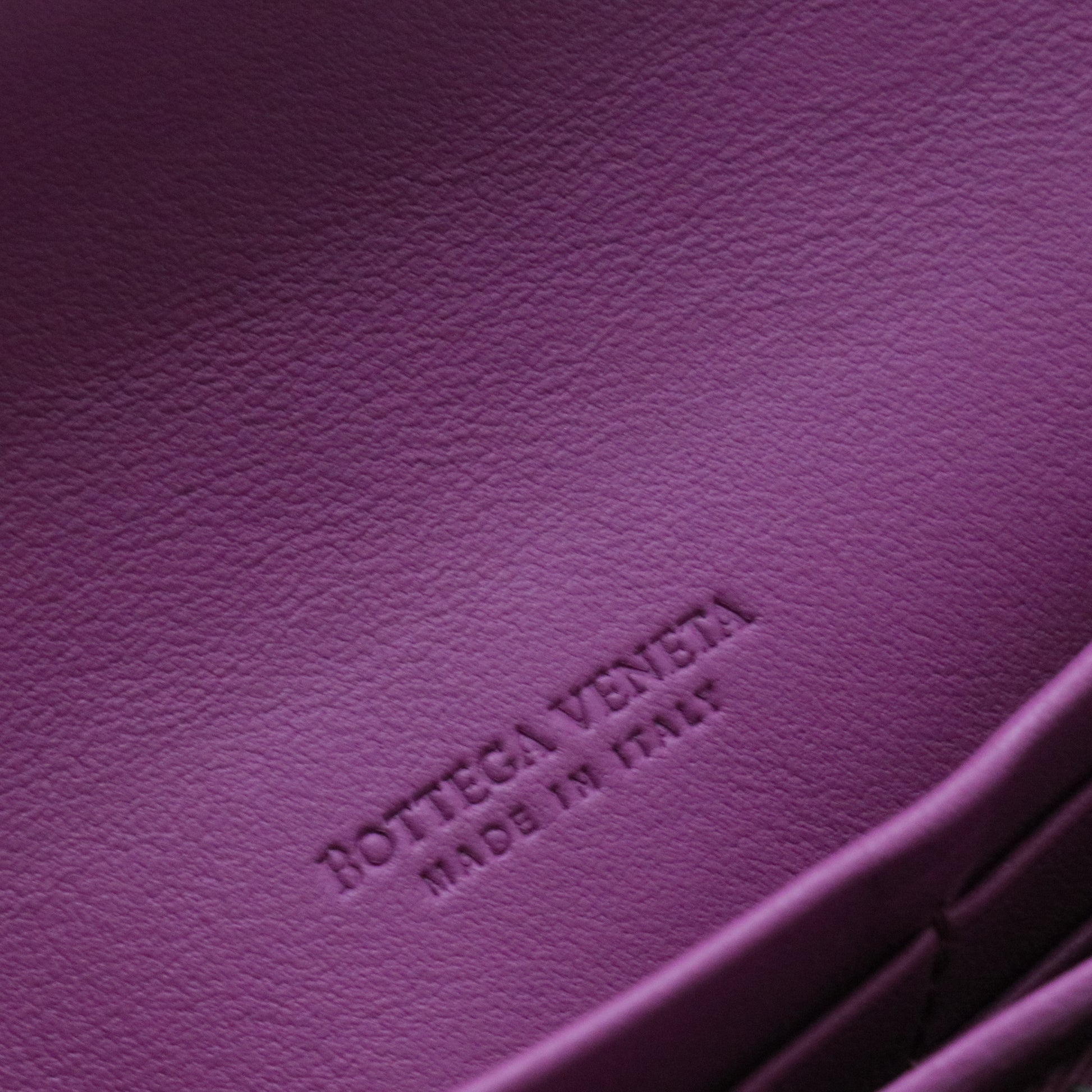 Long Flap Wallet Intrecciato Nappa Leather Purple