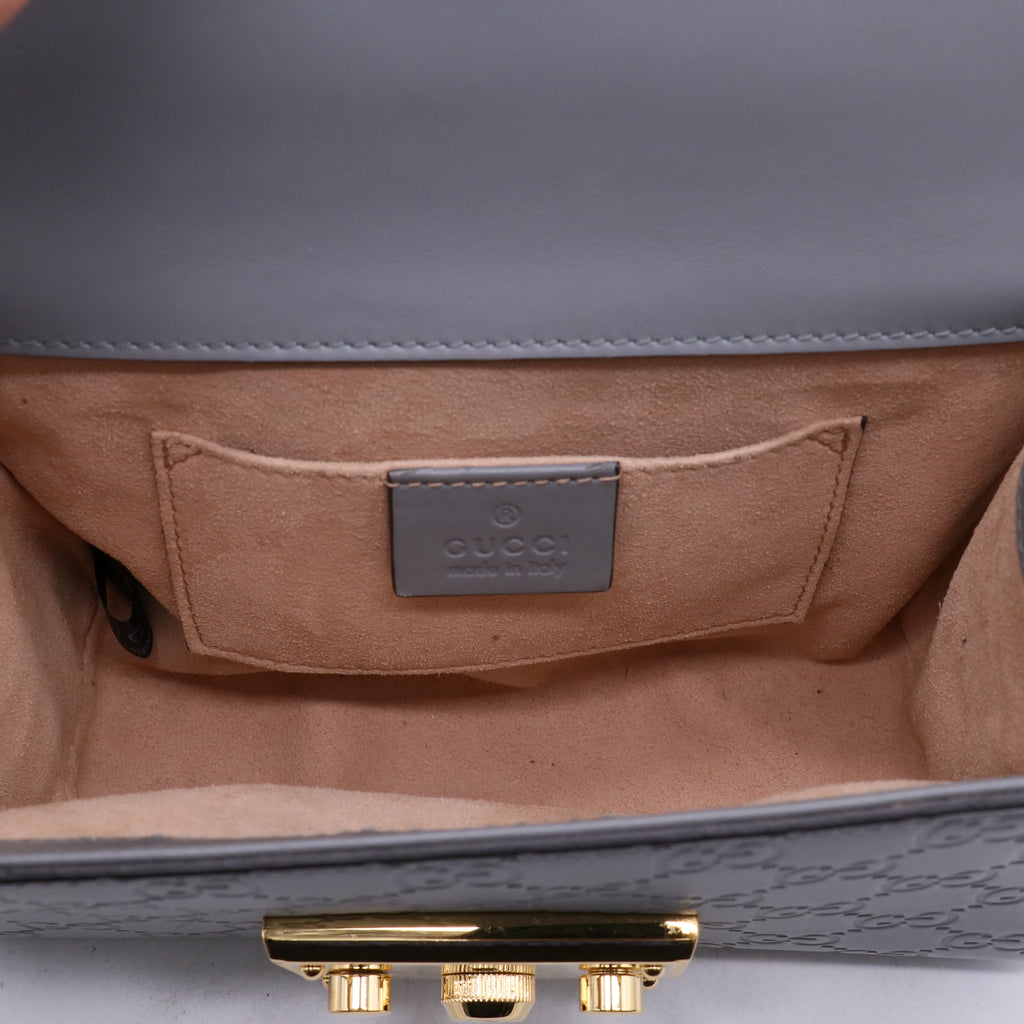 Padlock Shoulder Bag Guccissima Leather Small