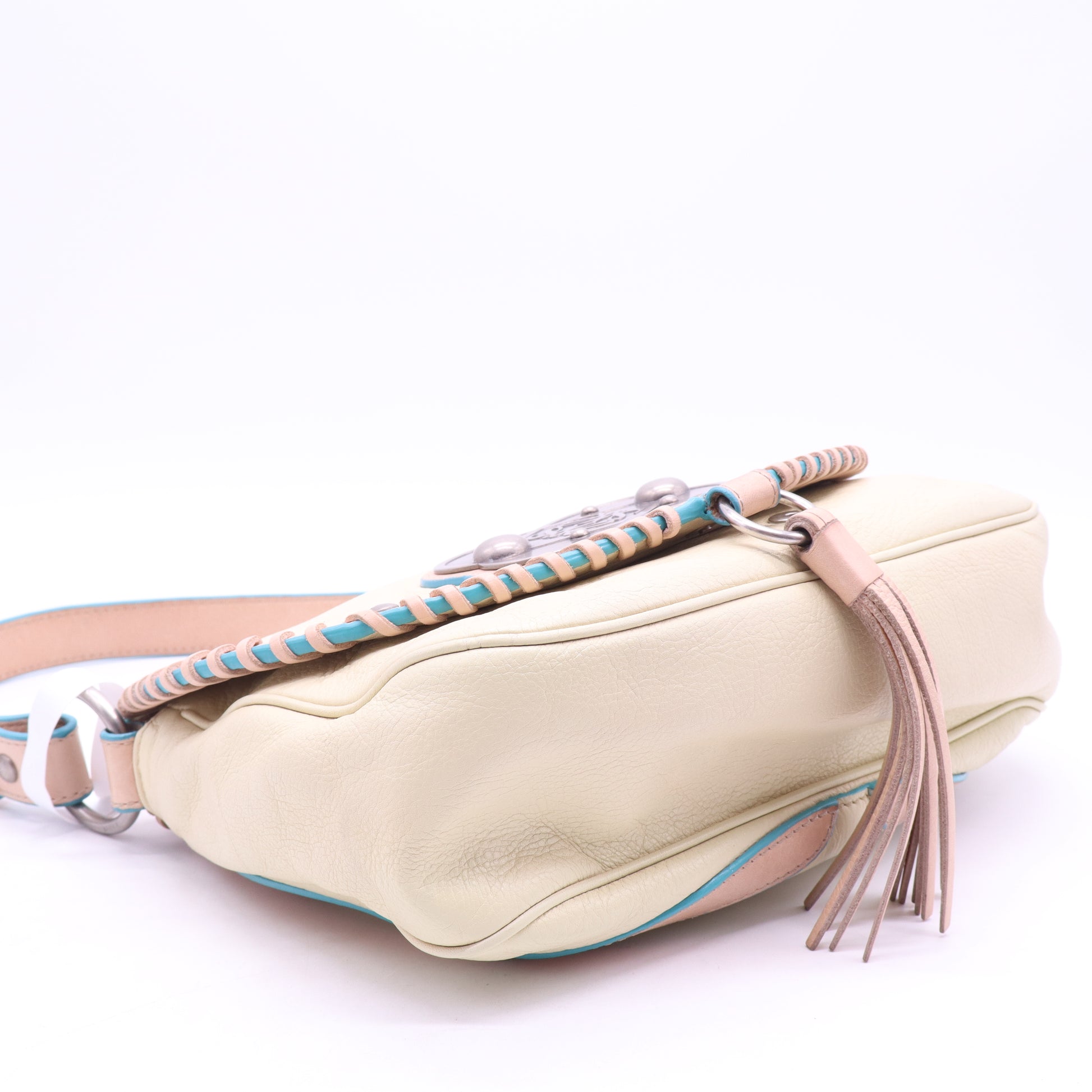 Loewe Anagram Logo Vintage Leather Tassel Flap bag B20914