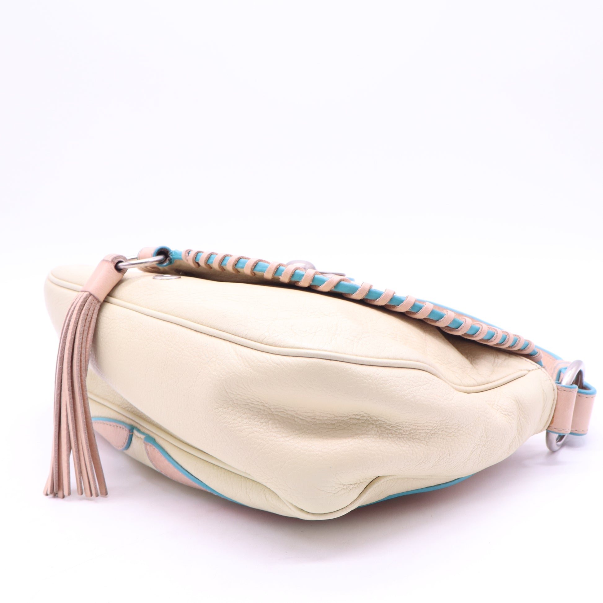 Loewe Anagram Logo Vintage Leather Tassel Flap bag B20914